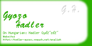 gyozo hadler business card